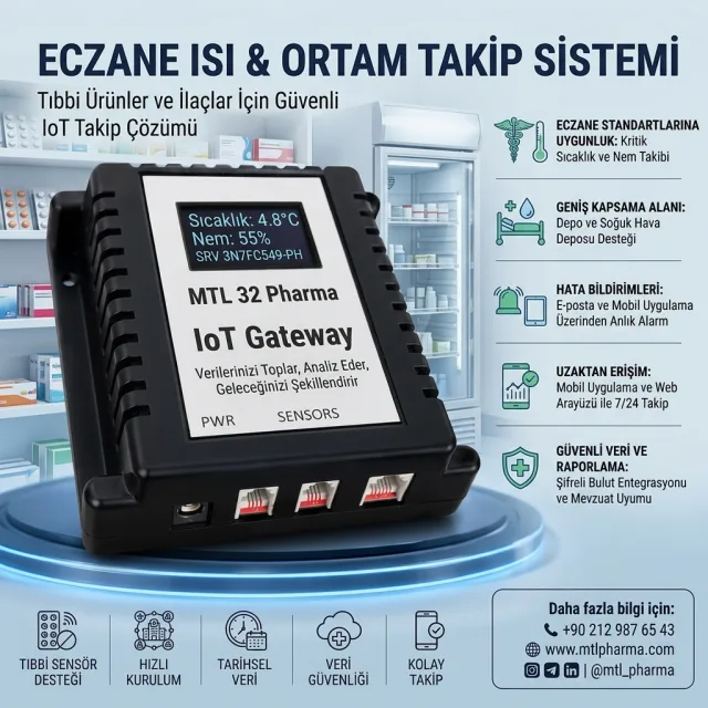 Eczane Aşı Dolabı Isı Nem Takip Sistemi